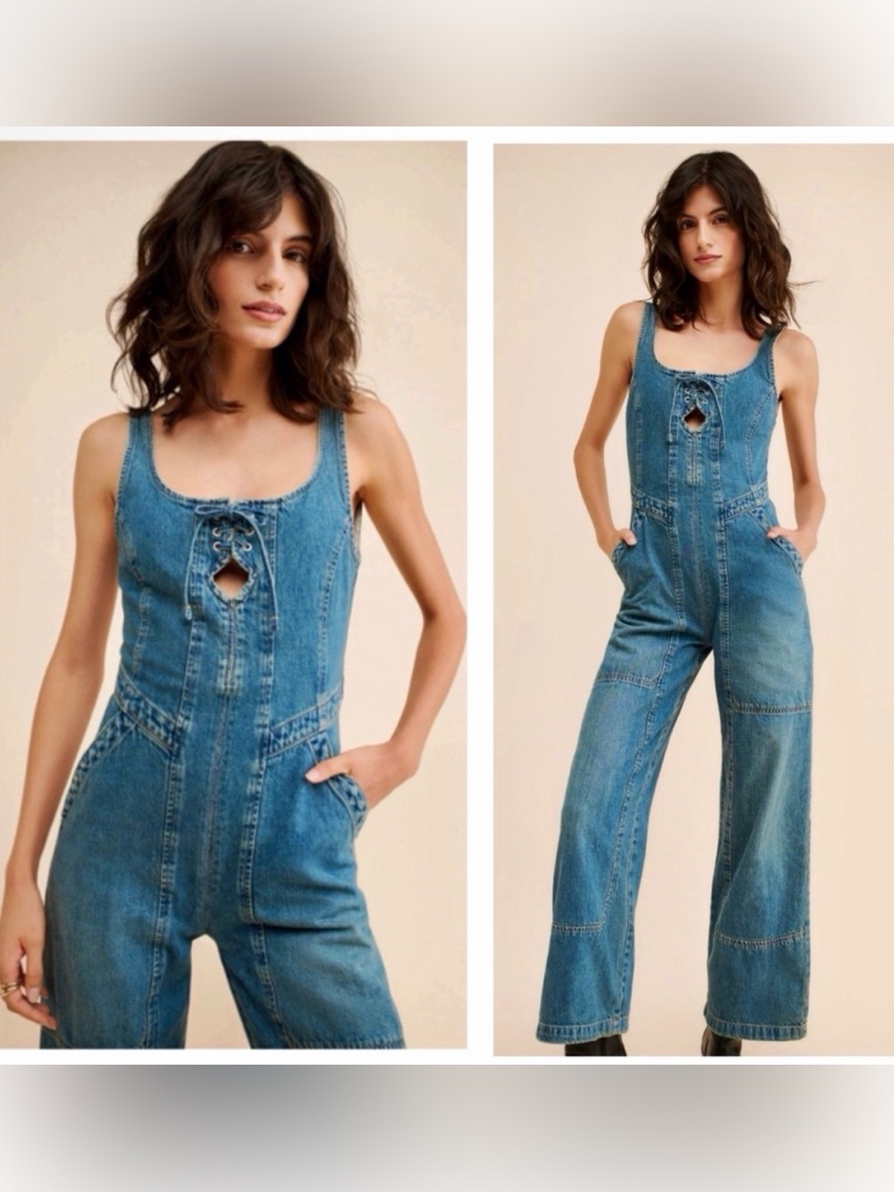 We the Free Amina Wide Leg Jumpsuit | Large